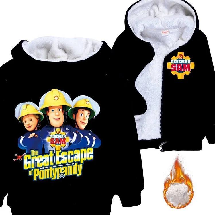 Fireman Sam The Great Escape Of Pontypandy Boys Girls Zip Up Hoodie-Mayoulove