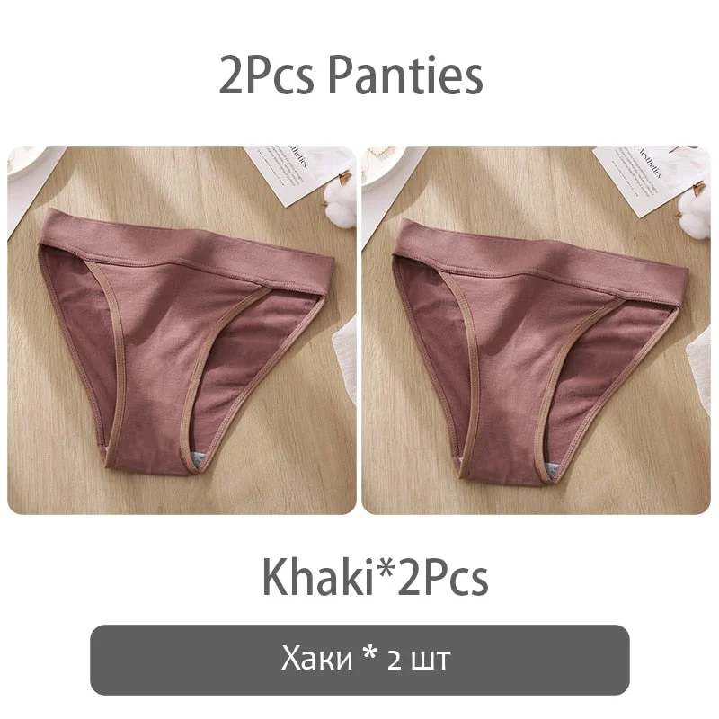 FINETOO Low-rise Women Panties Comfort Ladies Briefs Female Underpants Cotton Crotch Underwear Seamless Bikini Lingerie S-L New