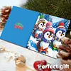 12Pcs Diamond Painting Winter Animals Greeting Card Set with Envelope