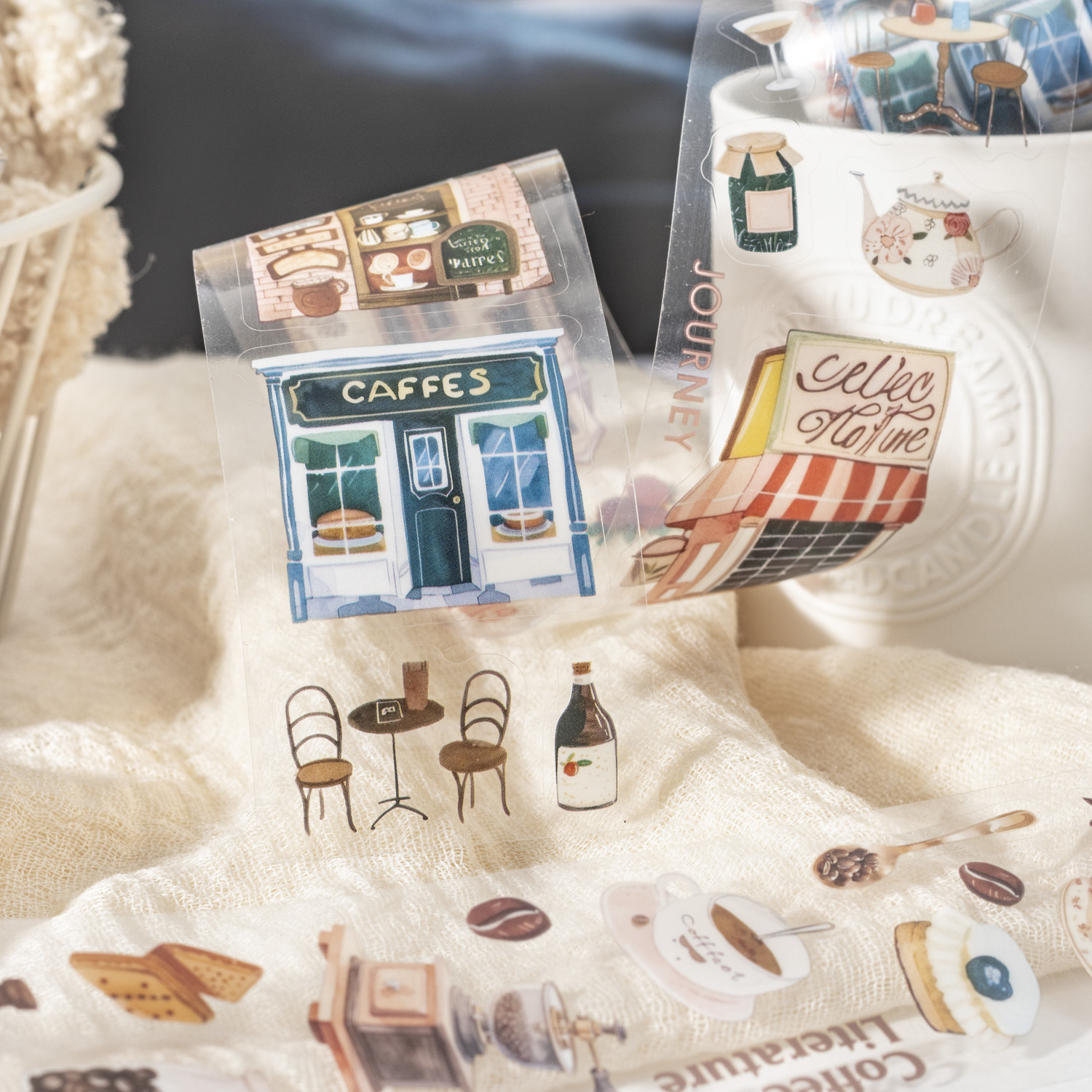 PET 테이프 - 45mm*200cm 슬로우 라이프 시리즈 문학 캐릭터 생활용품