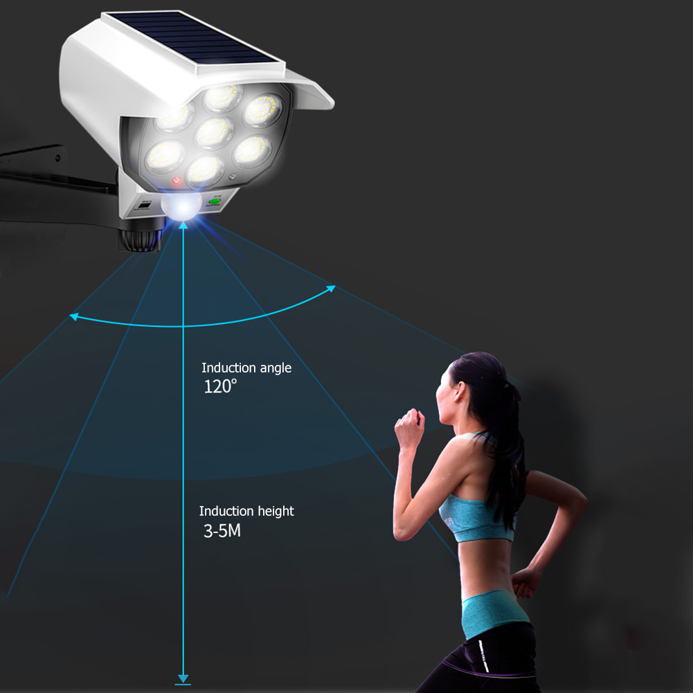 

Simulation Monitor Solar Power Light 360 Degree Rotating Home LED Wall Lamp, 501 Original