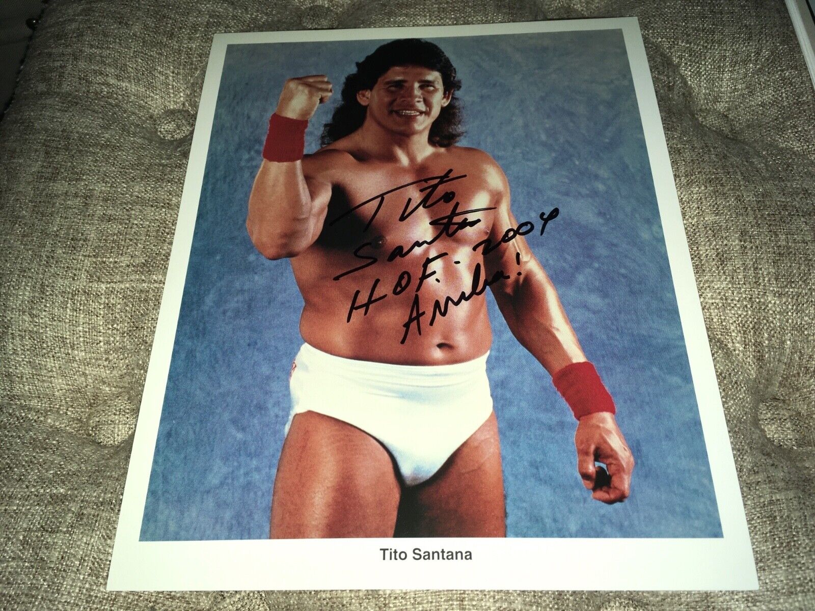 Tito Santana WWF Wrestling Signed 8x10