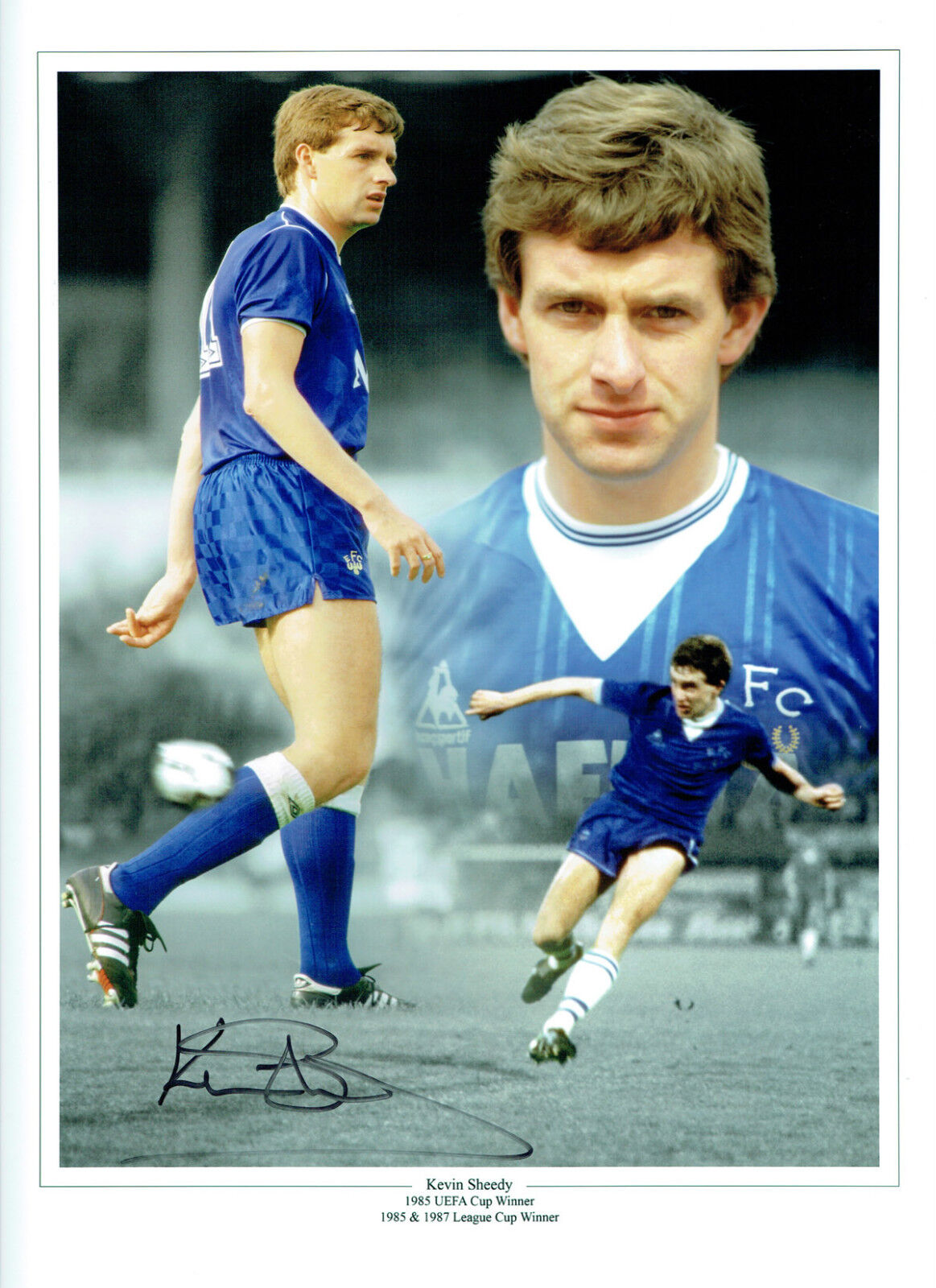 Kevin SHEEDY Signed Autograph 16x12 EVERTON Montage Photo Poster painting AFTAL COA