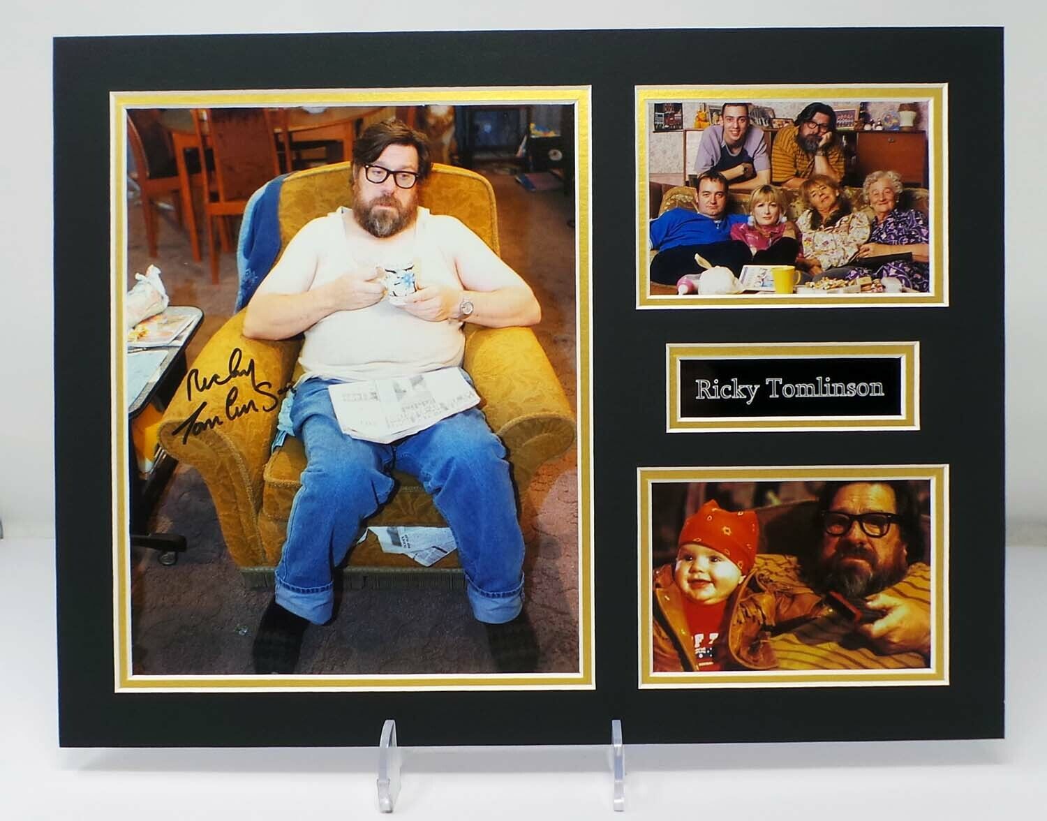 Ricky TOMLINSON Signed & Mounted Jim ROYLE Family Photo Poster painting Display AFTAL RD COA