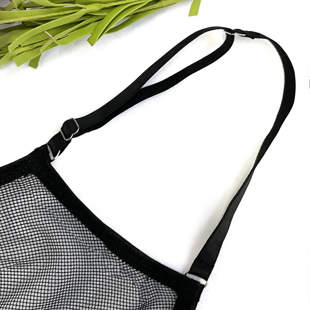 Billionm Halter Bandage Lingerie Women Sexy Black Underwear Intimate See Through Push Up Bra and Panty with Garter Bralette Under Wear