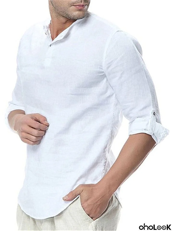 Men's Long Sleeve Breathable O-Neck Shirts