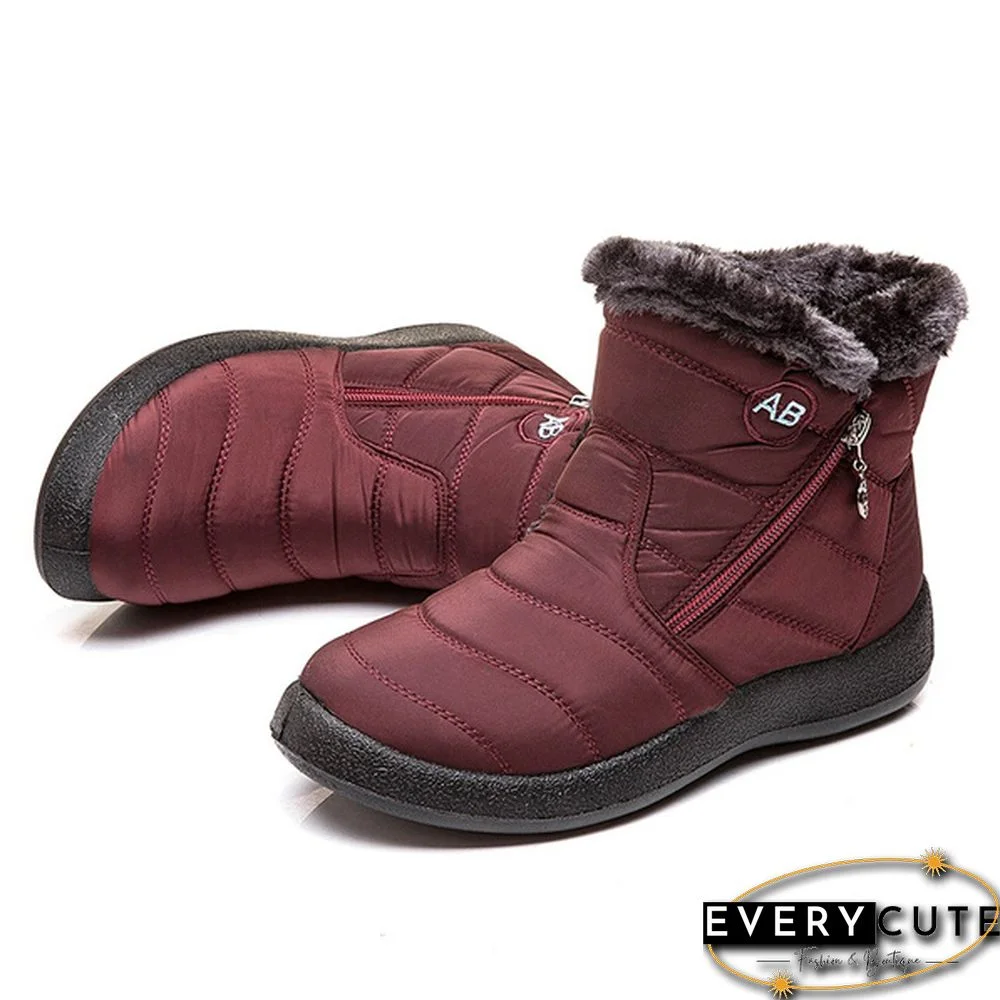 Women's Warm Waterproof Snow Boots Winter Non-slip Short Boots