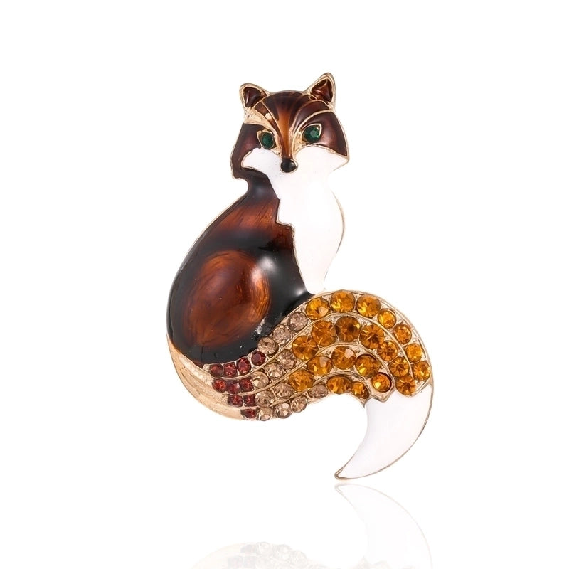 Ig Style Animal Flower Alloy Enamel Inlay Rhinestones Women’s Brooches