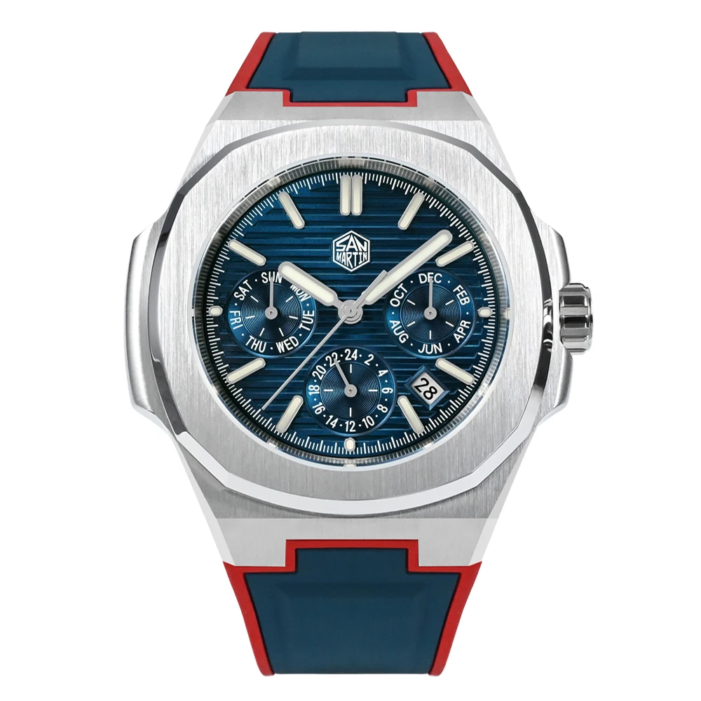 San Martin Multi-function Mens Luxury Watch 43mm Watch SN075GB San Martin Watch san martin watchSan Martin Watch