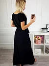 Flexible Neck Designed Bandage Maxi Dress