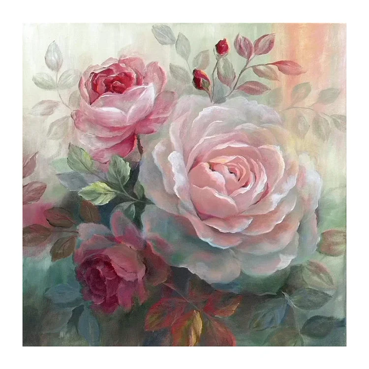 Painting By Numbers - Roses - 20*20cm
