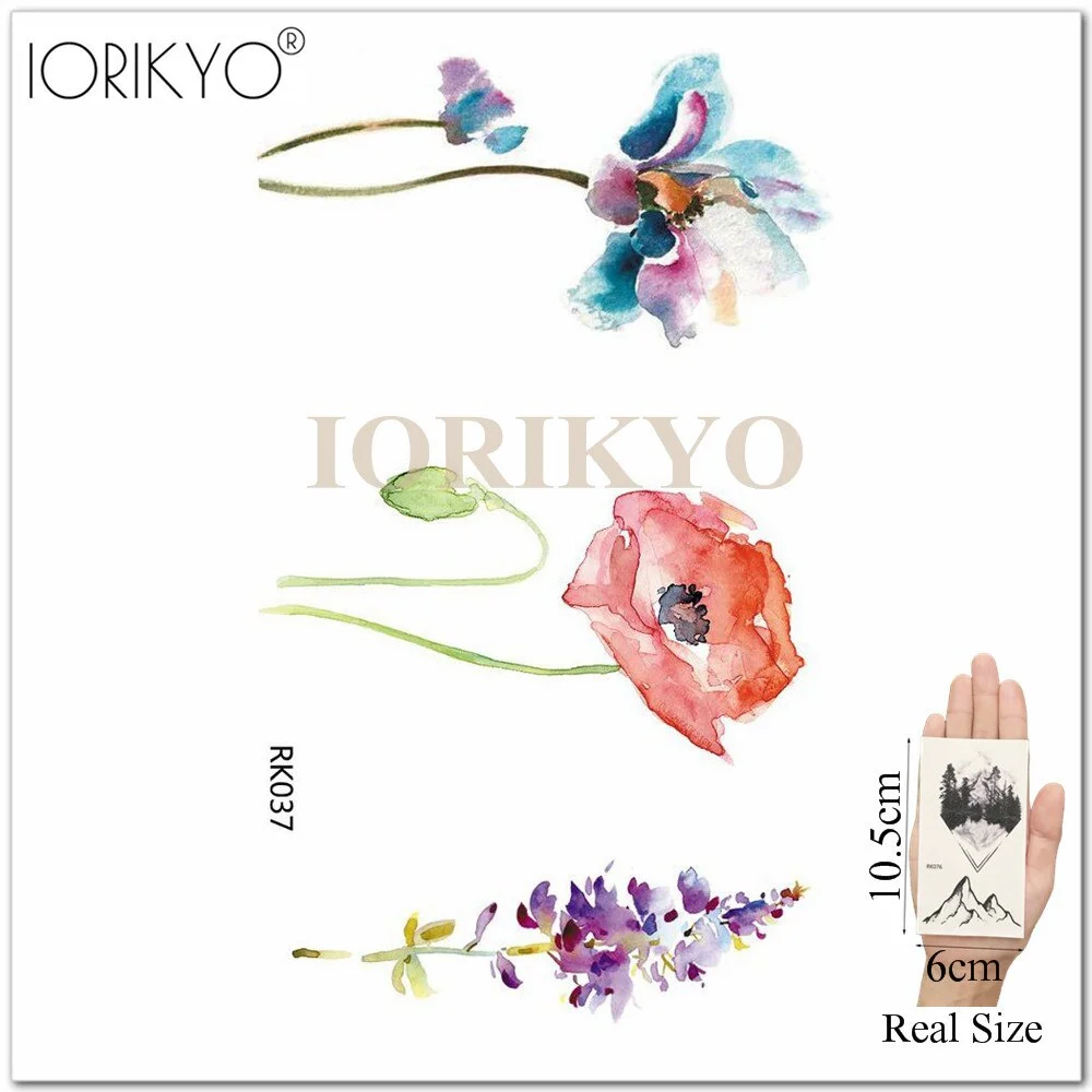 IORIKYO Temporary Women Tattoo Arm Stickers Body Chest Geometric Flash Tree Water Transfer Tatoos Dreamcatcher Sexy Fake Tattoo