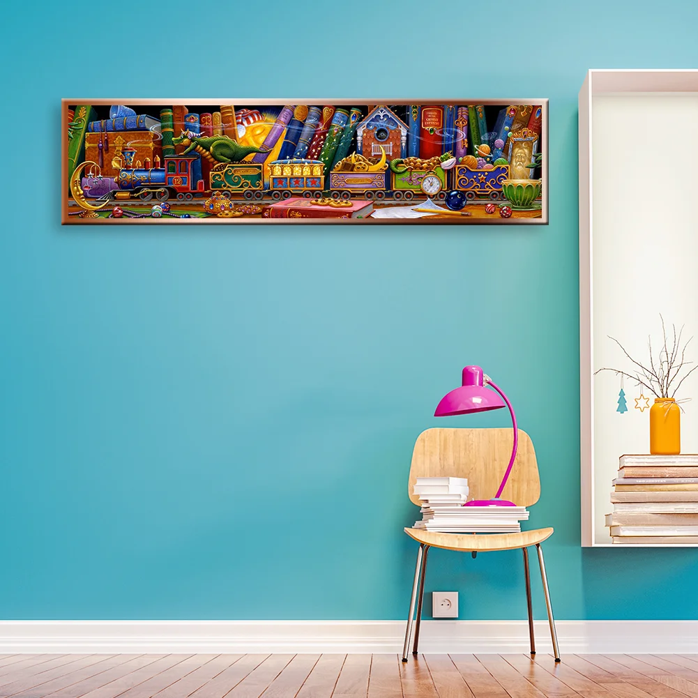 Diamond Painting - Full Round Drill - Dream Train(90*30cm)