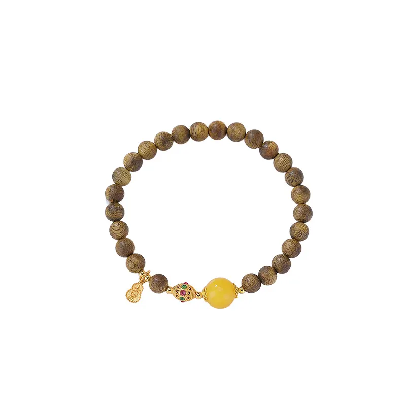 Agarwood Gourd Cultural Artistic Ethnic Style Unique Bracelet