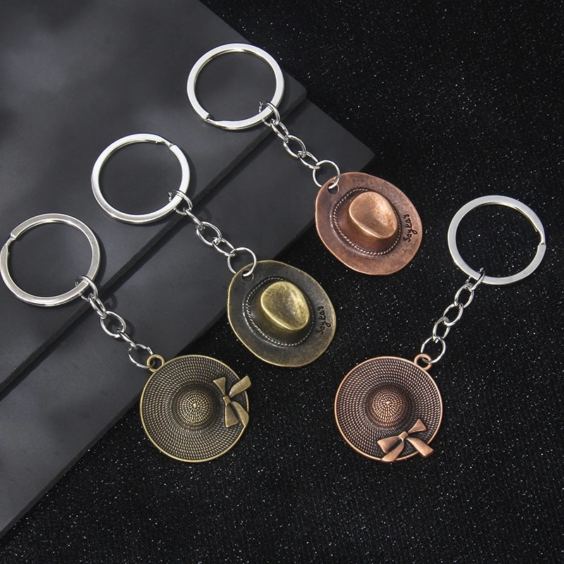Retro Commute Hat Alloy Keychain
