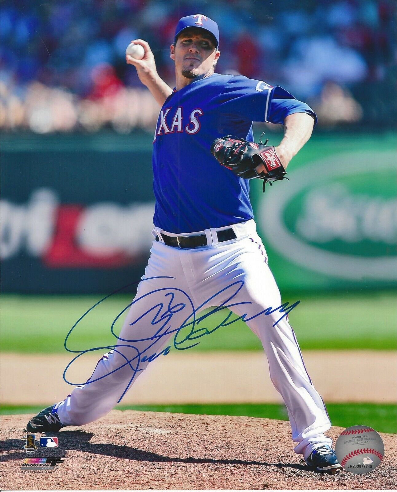 Joe Nathan Autographed 8x10 Texas Rangers#S968