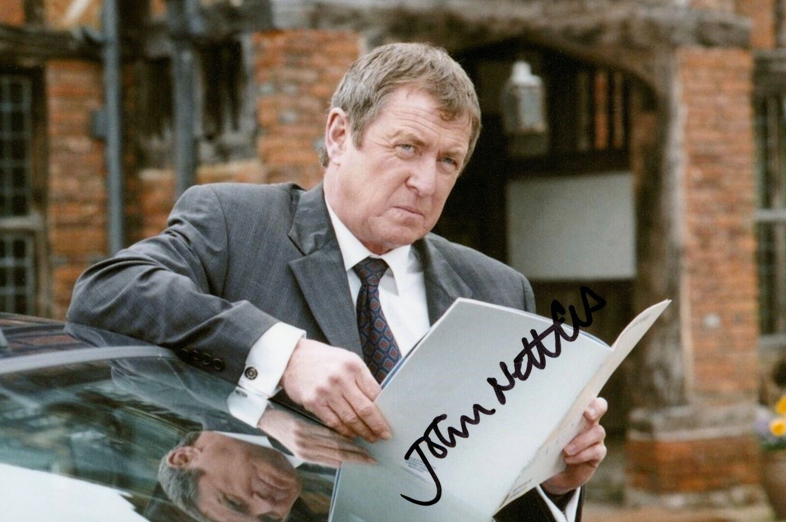 John Nettles Signed 6x4 Photo Poster painting Midsomer Murders Bergerac Genuine Autograph + COA