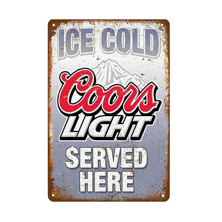 Coors Light - Vintage Tin Signs/Wooden Signs - 7.9x11.8in & 11.8x15.7in