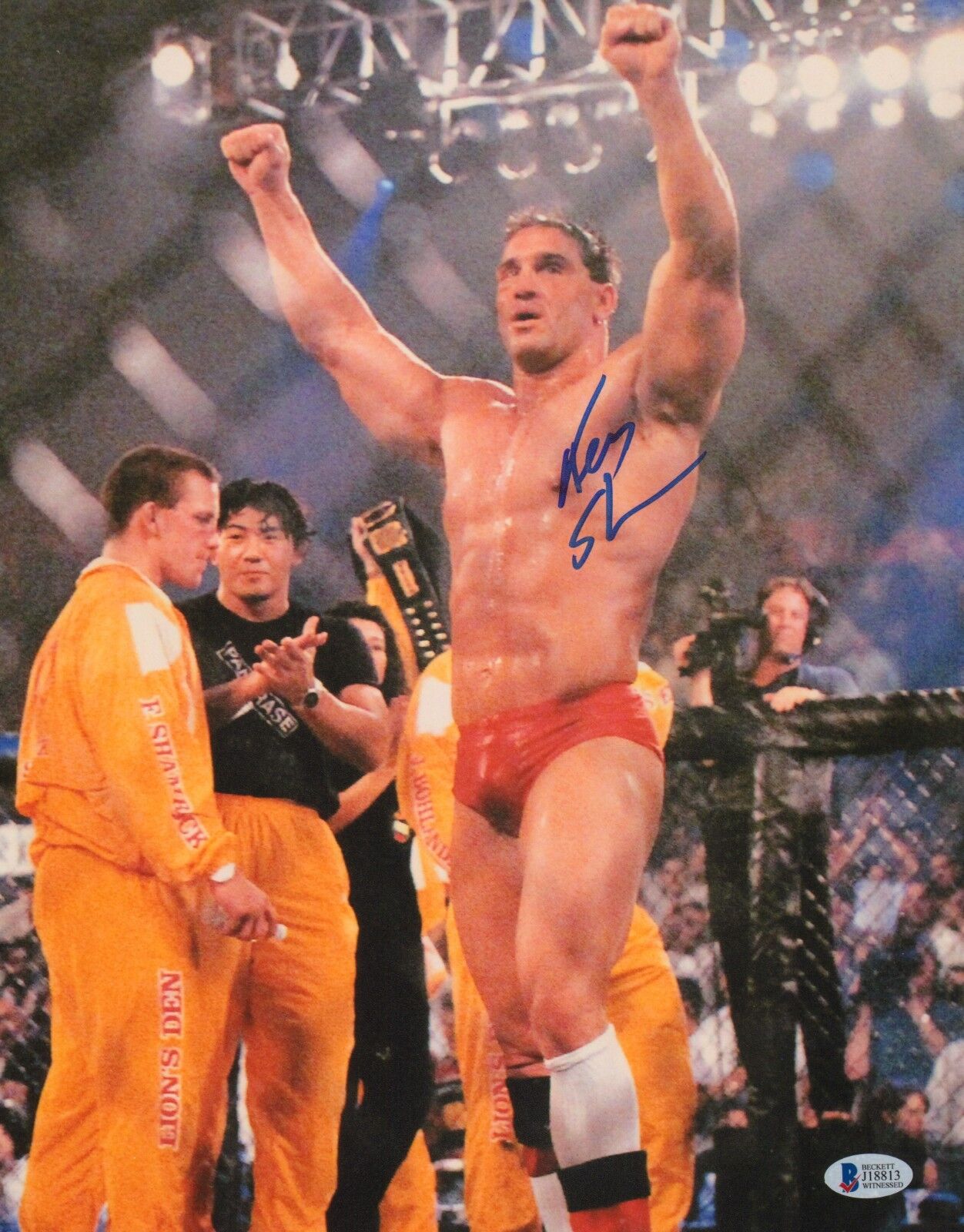 Ken Shamrock Signed 11x14 Photo Poster painting BAS Beckett COA UFC Picture Autograph 1 6 3 7 8