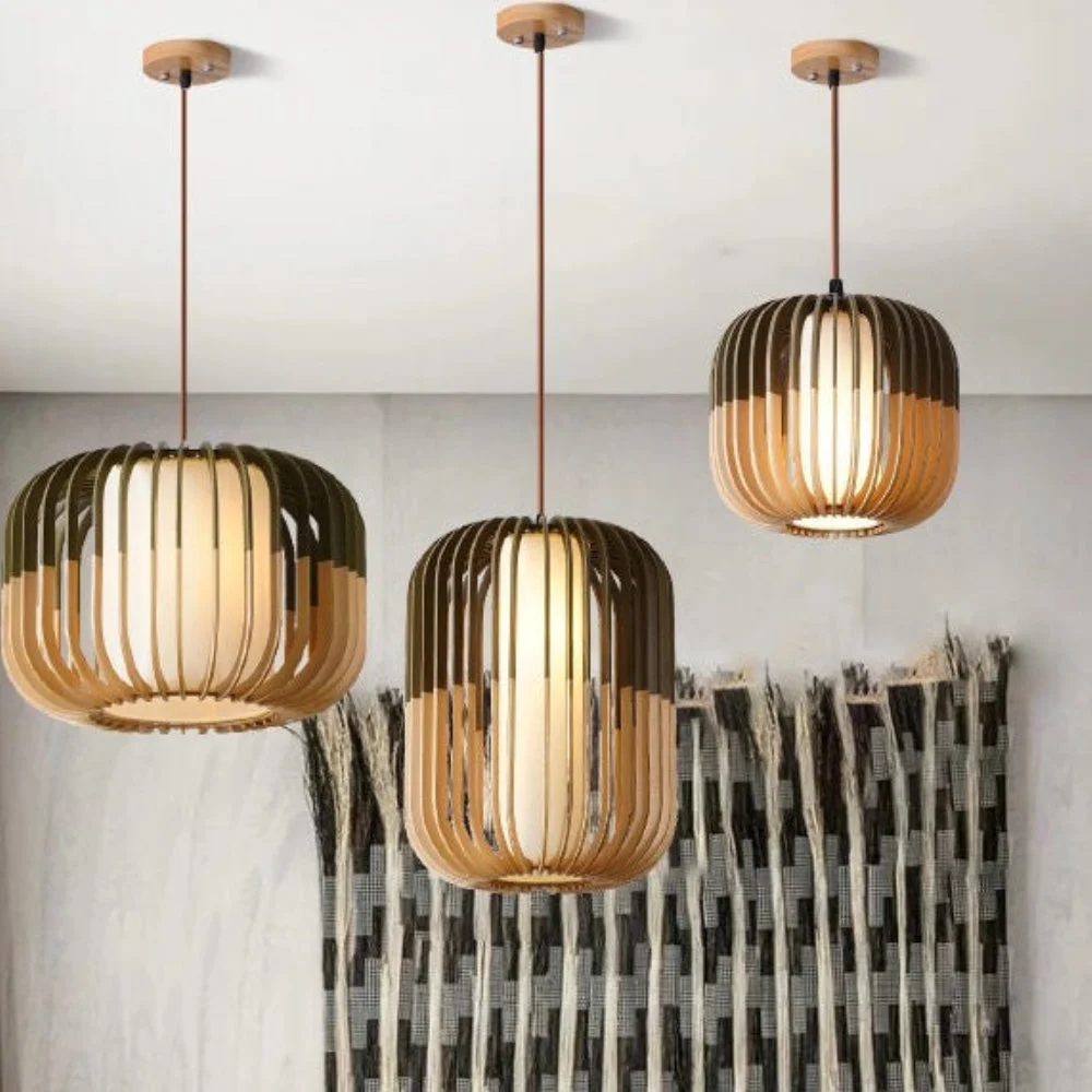 Arturest Pendant Light Nordic Wooden Hanging Lamp For Dinning Room