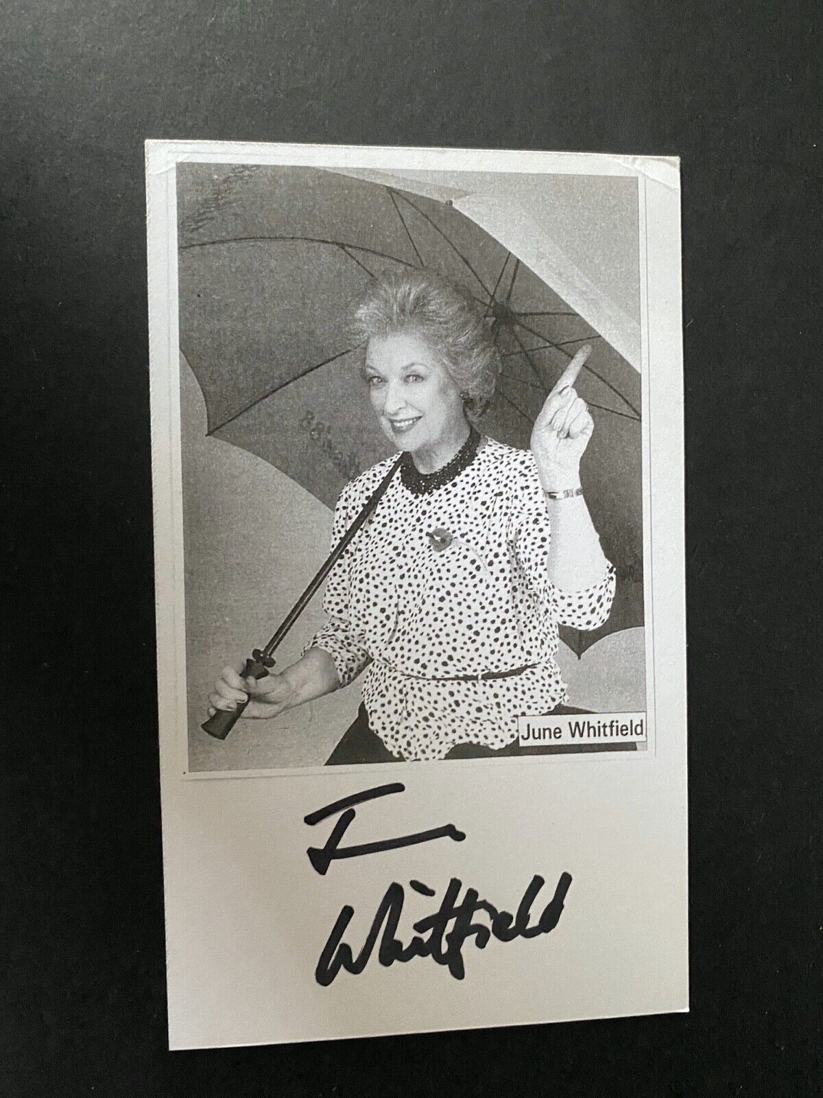 JUNE WHITFIELD - CARRY ON FILM ACTRESS - EXCELLENT SIGNED Photo Poster paintingGRAPH