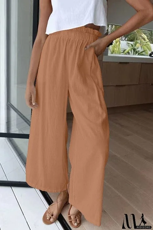 MidiSono - Elasticised Paper Bag Style Pants