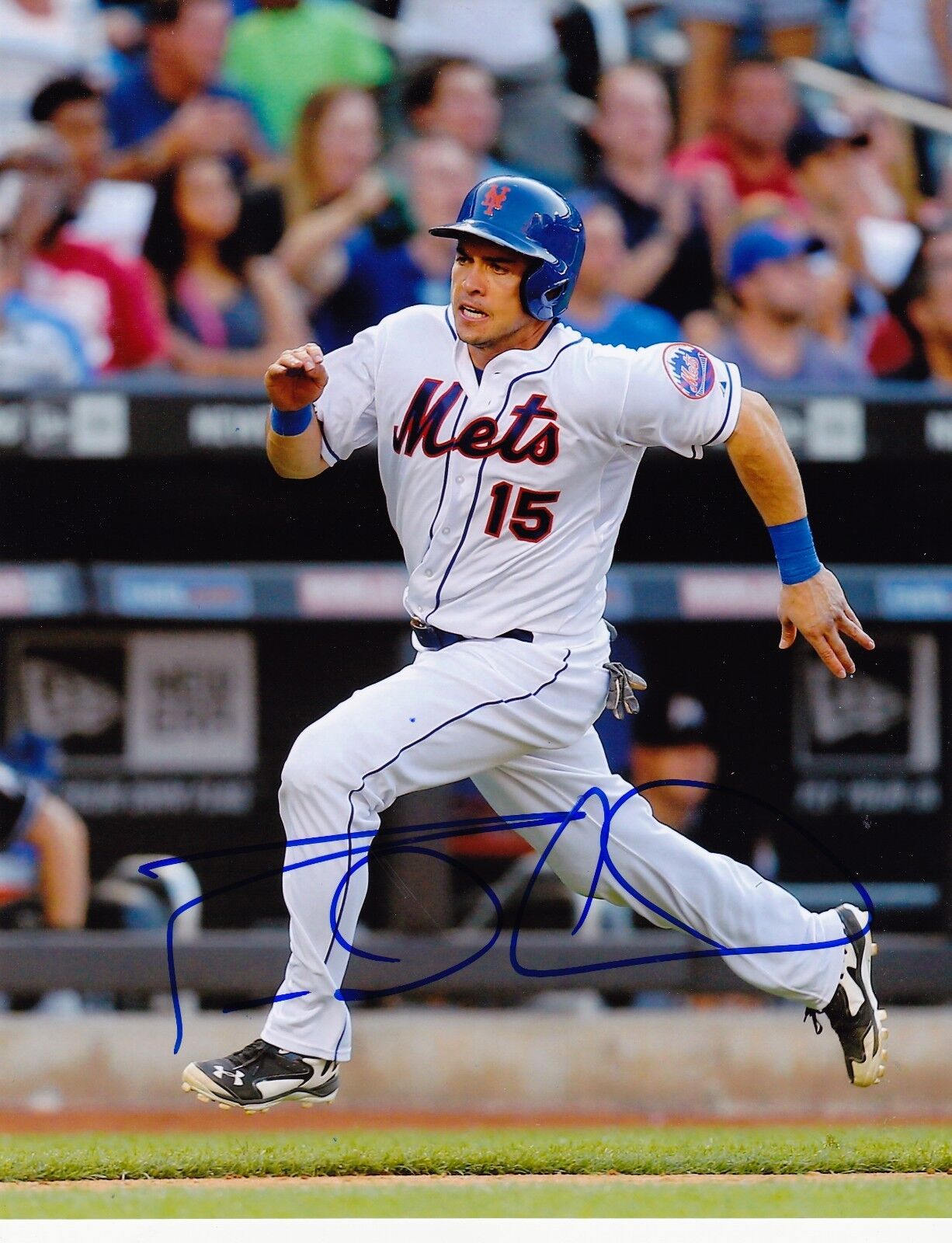 TRAVIS D'ARNAUD NEW YORK METS ACTION SIGNED 8x10