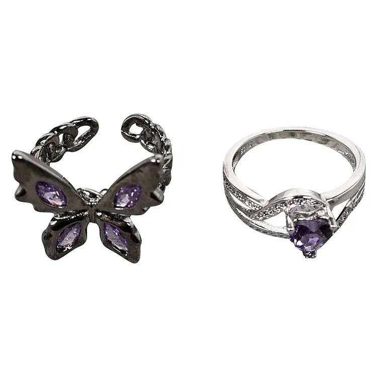 Valorant Clove Heart Butterfly Ring Cosplay Accessories Halloween Carnival Props