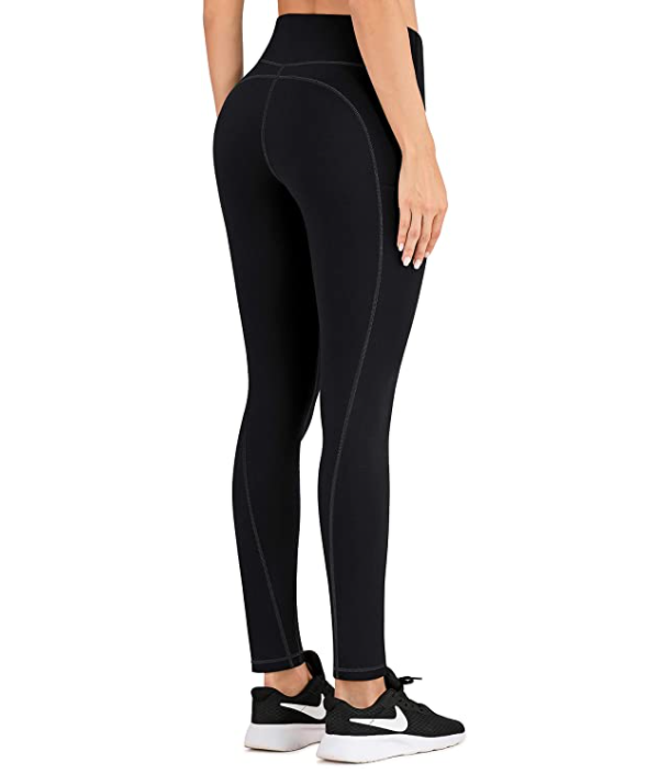 GetUSCart- ODODOS Women's High Waisted Yoga Pants with Pocket, Workout  Sports Running Athletic Pants with Pocket,  Full-Length,SpaceDyeCharcoal,Small