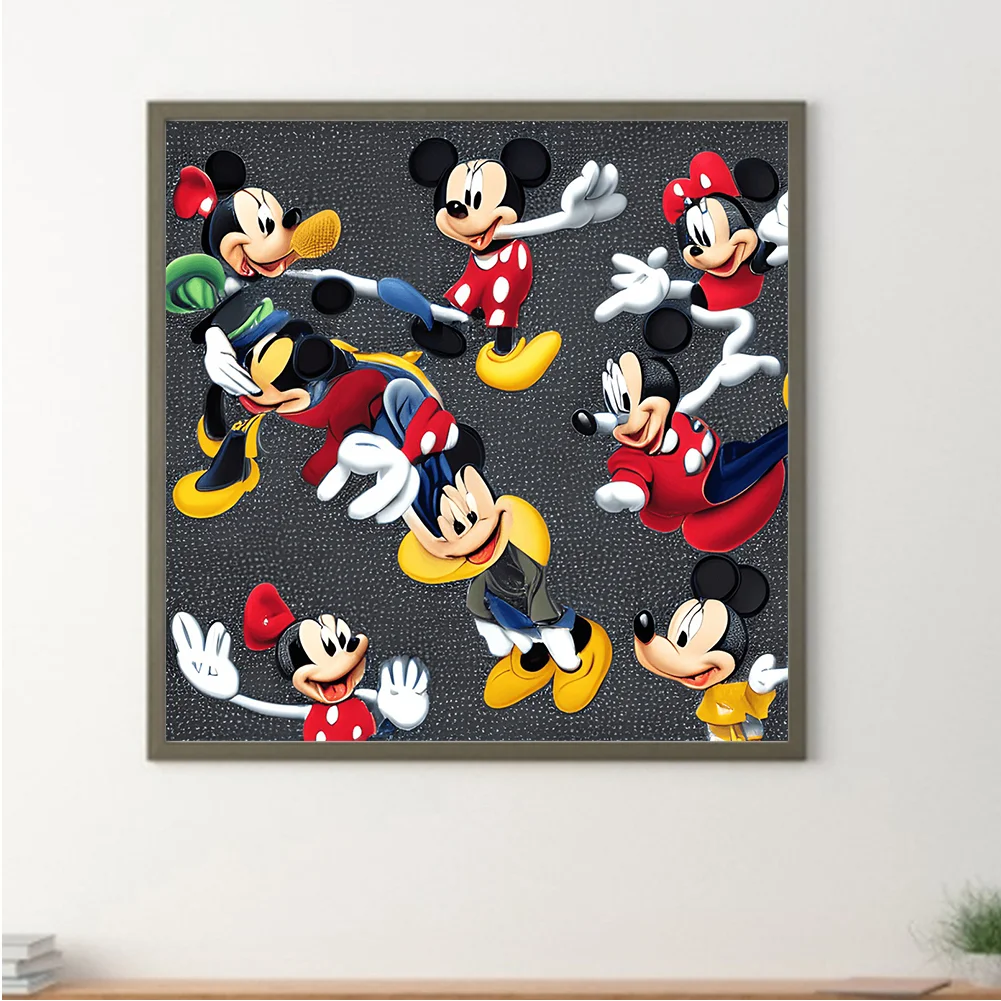 Full Round Diamond Painting 30*30cm - Disney Mickey Minnie