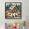 Christmas Cottage-11CT Stamped Cross Stitch 45*45cm/17.72*17.72in