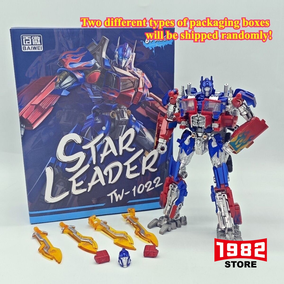 BAIWEI TW-1022 Optimus Prime Autobots Robot | Winged Column Alloy Car Robot | 6.9in Movie Series Transformers Toy