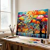 Umbrella Town-Framed oil painting by numbers 40*30CM