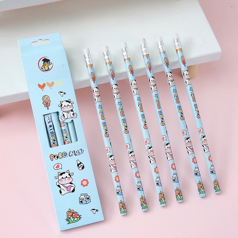 1 Set Animal Letter Learning Daily Wood Casual Minimalist Pencil