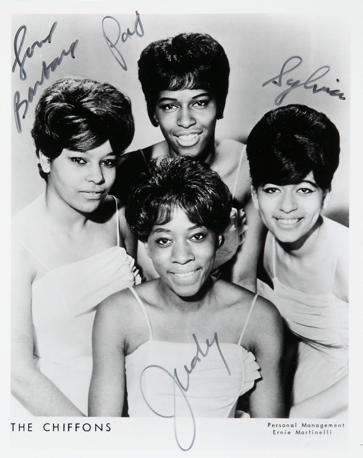 THE CHIFFONS Signed Photo Poster paintinggraph - Pop Band / Motown Group - preprint