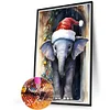 (40*60cm)Christmas Elephant - Full Round Drill Diamond Painting