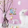 (US Only)PET Double Sided Special Shaped Easter Alphabet DIY Diamond Painting Keychain