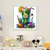Halloween Wine Glass-11CT Stamped Cross Stitch 50*50cm/19.69*19.69in tapestrymarket