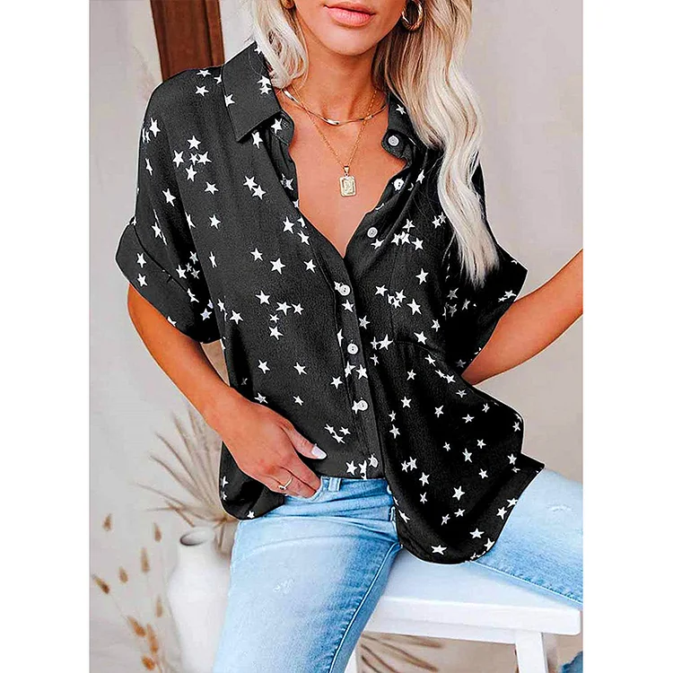 Women's Star Print Shirt