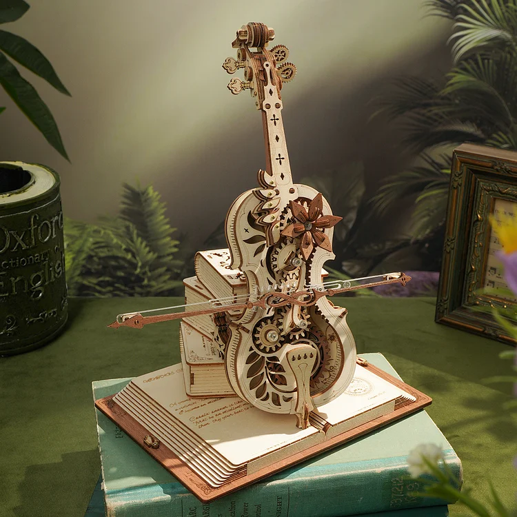 ROKR Magic Cello Mechanical Music Box 3D Wooden Puzzle AMK63 | Robotime Online