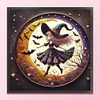 Cute Witch And Moon-11CT Stamped Cross Stitch 45*45cm/17.72*17.72in tapestrymarket