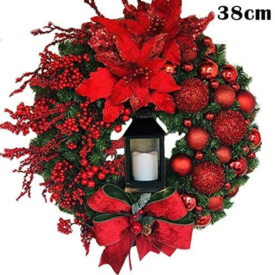 Elegant Red Christmas Wreath