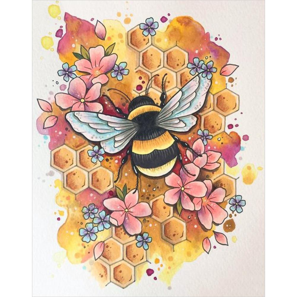 

30*40CM Round Drill Diamond Painting-Bee, 501 Original