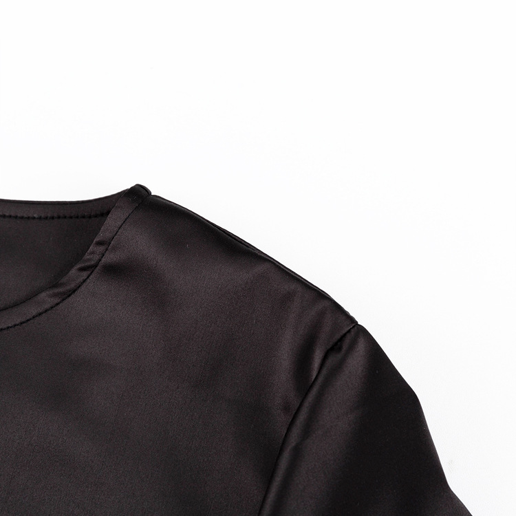Ootddress Hollow Out Satin Fashion Maxi Dress Female High Waist Slim Scoop Neck Long Sleeve Dress Solid Zipper Party Dress Summer