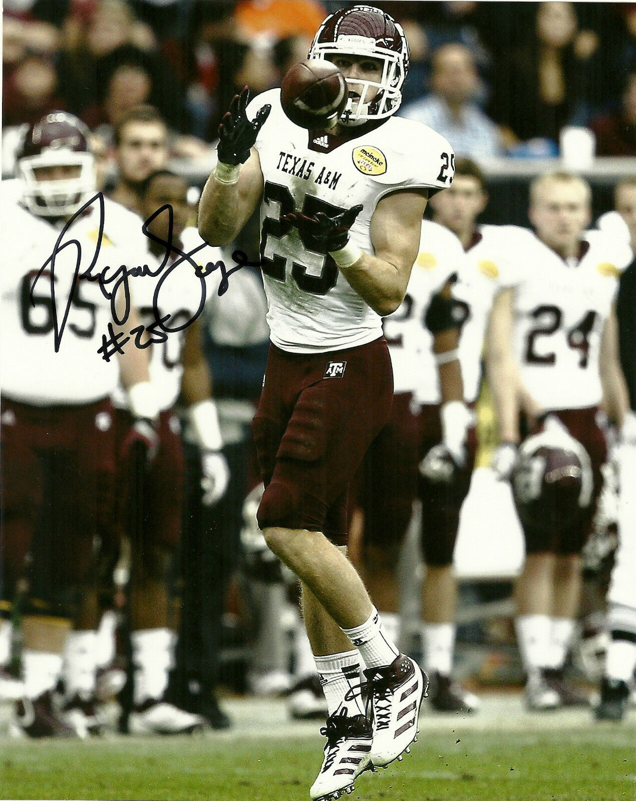 ARIZONA CARDINALS RYAN SWOPE HAND SIGNED TEXAS A&M AGGIES 8X10 Photo Poster painting W/COA