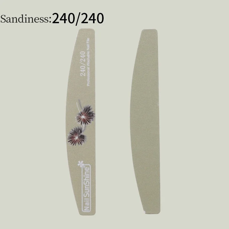1Pc 80/100/150/180/240 Professional Half Moon Nail File Grinding Block File Nail Buffer Colorful Lime Manicure Pedicure DIY Tool-Nail Inspo