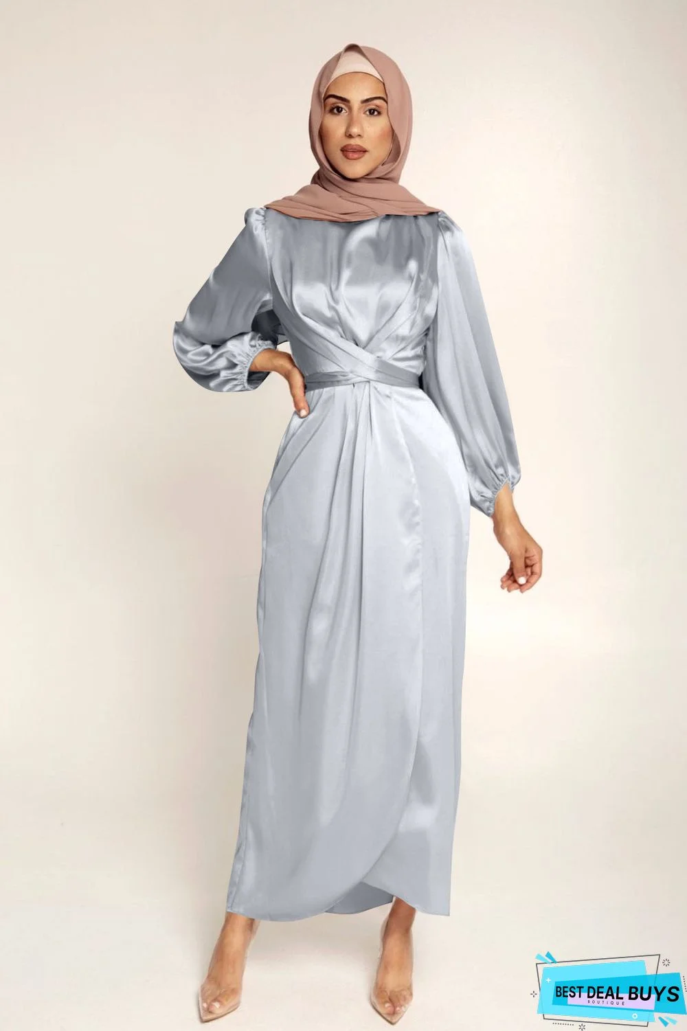 Soft Waist Dress Satin Dress