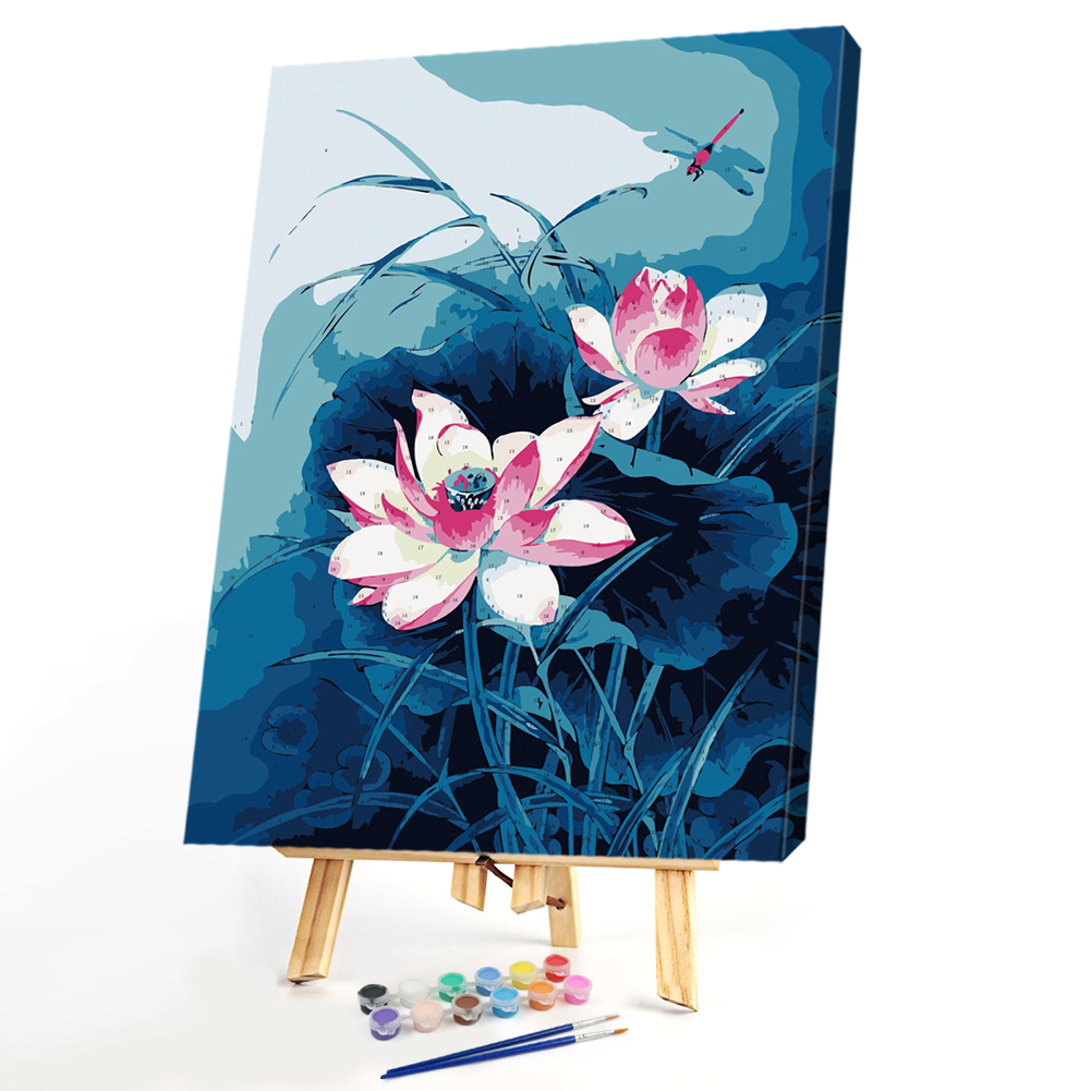 

40*50CM Paint By Numbers-Lotus, 501 Original