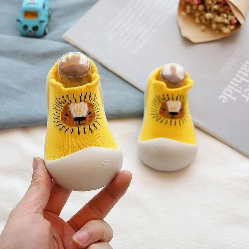 Baby Sock Shoes Boy Girl Toddler First Walkers Newborn Baby Non-slip Floor Socks Soft Sole Rubber Infant Shoes Cute Baby Booties