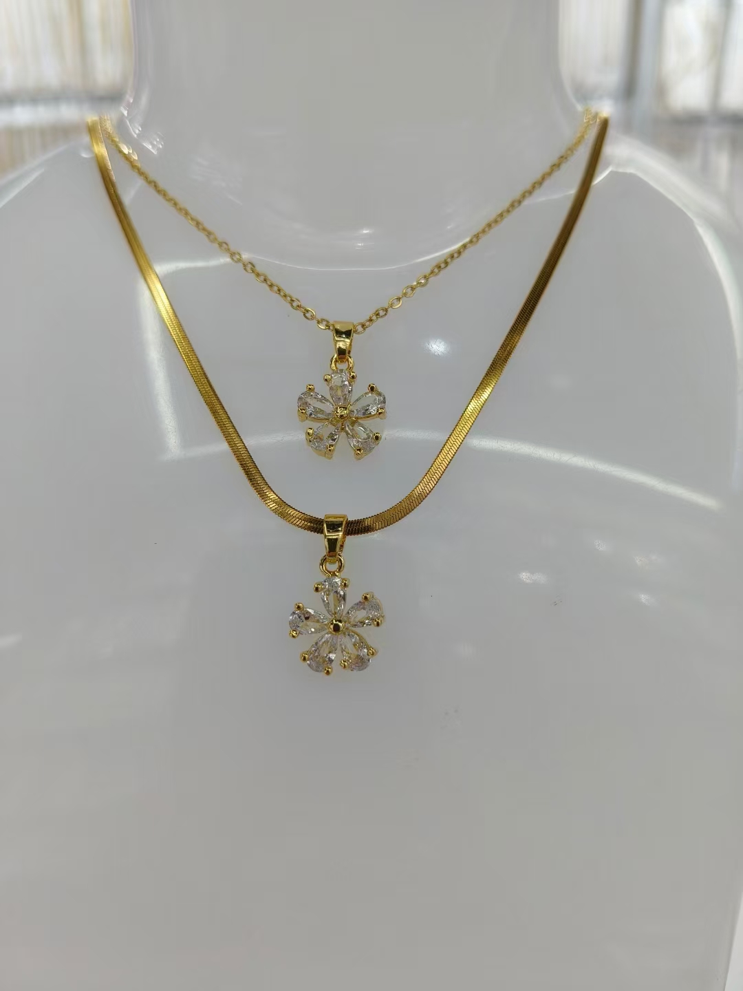 Flower Zircon Accessories Necklace